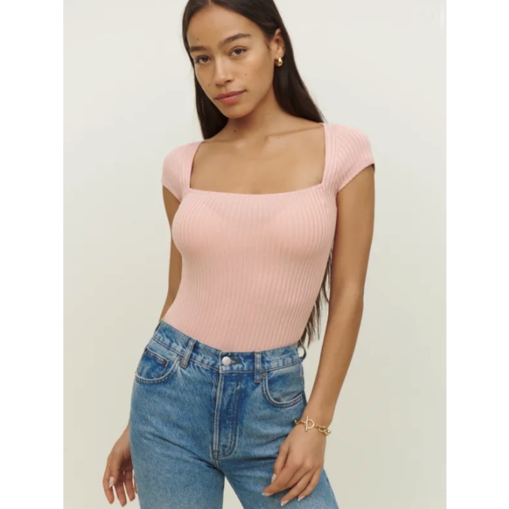 Reformation Bardot knit top - size M